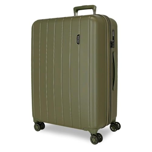 Movom Wood Kabinenkoffer, mittelgroß, groß und Sets, Harter ABS-Kunststoff, TSA-Verschluss, 4 Doppelrollen, ausziehbar, Handgepäck von Joumma Bags, kaki, Großer Koffer 75 Movom Wood Kabinenkoffer, mittelgroß, groß und Sets, Harter ABS-Kunststoff, TSA-Verschluss, 4 Doppelrollen, ausziehbar, Handgepäck von Joumma Bags, kaki, Großer Koffer 75 von MOVOM
