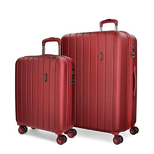Movom Wood Kofferset Rot 55/70 cms Hartschalen ABS TSA-Schloss 119L 4 Doppelräder Handgepäck Movom Wood Kofferset Rot 55/70 cms Hartschalen ABS TSA-Schloss 119L 4 Doppelräder Handgepäck von MOVOM