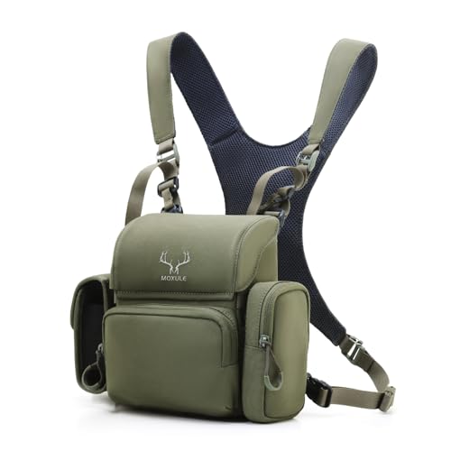 MOXULE Fernglas Hanress Chest Pack: Bino Case mit Entfernungsmesser Tasche und Regenschutz für Jagd Wandern Vogelbeobachtung, grün, Grün MOXULE Fernglas Hanress Chest Pack: Bino Case mit Entfernungsmesser Tasche und Regenschutz für Jagd Wandern Vogelbeobachtung, grün, Grün von MOXULE