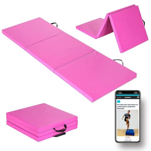 MOZURU Multifunktionale Faltmatte für Yoga, Gymnastik und Fitness | 180x60x5cm | Rutschfest, wasserfest, leicht zu reinigen | 5-lagiger Schaumstoff, Stoßdämpfung, Pink MOZURU Multifunktionale Faltmatte für Yoga, Gymnastik und Fitness | 180x60x5cm | Rutschfest, wasserfest, leicht zu reinigen | 5-lagiger Schaumstoff, Stoßdämpfung, Pink von MOZURU