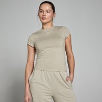 MP Damen Basic Body Fit Kurzarm-T-Shirt – Nebel - M von MP