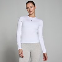 MP Damen Basics Körperbetontes Langarm-T-Shirt – Weiß - L von MP