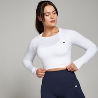 MP Damen Shape Nahtloses Langarm-Crop-Top — Weiß - M MP Damen Shape Nahtloses Langarm-Crop-Top — Weiß - M von MP