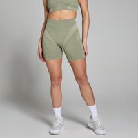 MP Damen Tempo Ultra Geometric Nahtlose Booty Shorts – Graubraun - M von MP