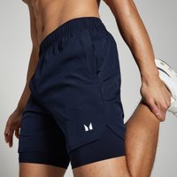 MP Herren 2-in-1-Trainingsshorts — Navy - XS von MP