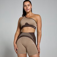 MP Damen Contrast Rib Nahtloser Sport-BH – Kaschmir/Espresso - M von MP