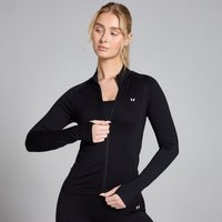 MP Damen Shape Nahtlose Jacke mit durchgehendem Reißverschluss – Schwarz - XS MP Damen Shape Nahtlose Jacke mit durchgehendem Reißverschluss – Schwarz - XS von MP