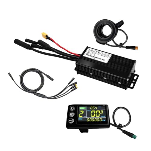 MQODLFP DREI-E-Bike-Controller 24 V/36 V/48 V mit S866-LCD-Farbdisplay, Wasserdichtem Anschluss, 1000-W-Motorumbauteile, B von MQODLFP