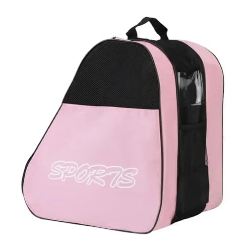 MQODLFP Rollschuhtasche, Atmungsaktiv, Zur Aufbewahrung Von Schlittschuhen, Handtaschen, Rollschuhtasche, Rollenhalter, Schlittschuh-Eisschnelllauftasche, Rosa von MQODLFP