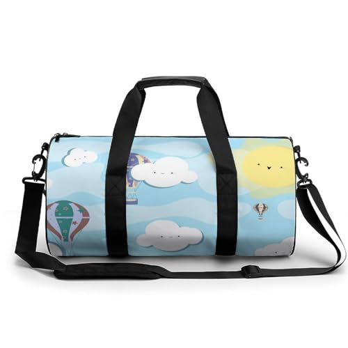 Heißluftballon Sport Duffel Bag Sporttasche Reisetasche Handgepäck Tasche Schwimmtasche Weekender Bag 45x23x23cm von MQRBFLM