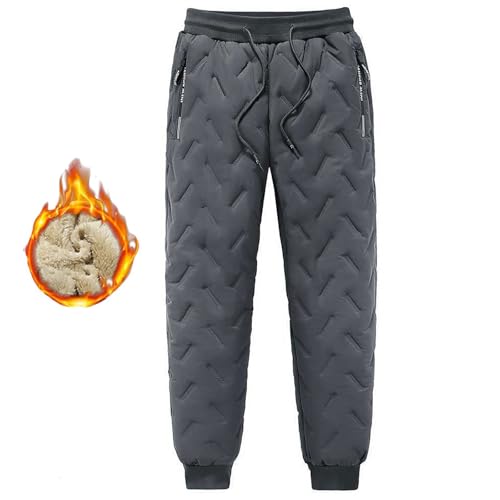 MQSHUHENMY Fleeceactive - Unisex Fleece-Lined Waterproof Pants, New Unisex Fleece Jogging Bottoms for Men Women (Gray Beam Port,6XL) von MQSHUHENMY