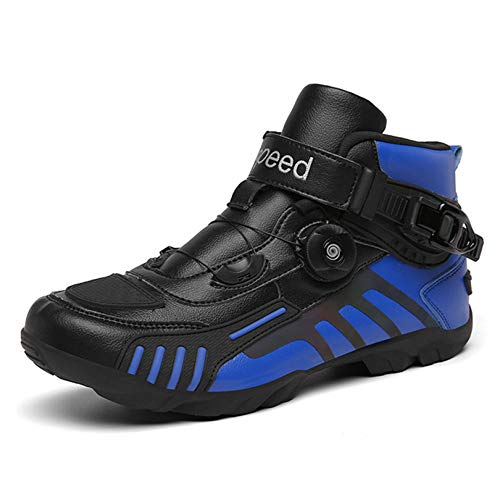 MRDEAR Motorrad Schuhe Sneaker Herren, Motorradschuhe Schwarz Blau mit Einstellknopf, Atmungsaktives Motorrad Stiefel Motocross Kurze Ankle Stiefel Turnschuhe Gepanzert,45 EU MRDEAR Motorrad Schuhe Sneaker Herren, Motorradschuhe Schwarz Blau mit Einstellknopf, Atmungsaktives Motorrad Stiefel Motocross Kurze Ankle Stiefel Turnschuhe Gepanzert,45 EU von MRDEAR