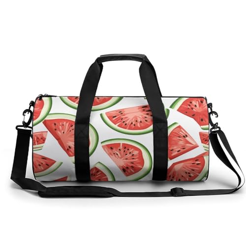 Sport Duffel Tasche Watermelon Slices Muster Reisetasche Rundes Reisegepäck Gym Bags Fitness-Tasche von MRWQC