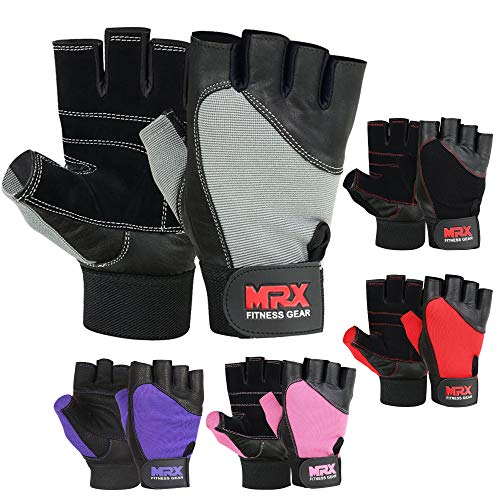 MRX Gewichtheber-Handschuhe, echtes Leder, für Damen und Herren von MRX BOXING & FITNESS