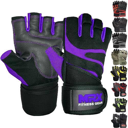 MRX Gewichtheber-Handschuhe für Herren, Workout-Handschuhe, Handgelenkstütze, Gewichtheber-Handschuhe, für Herren, Workout, Fitness-Zubehör für Männer, Gewichtheben, fingerlos, Fitnessstudio, Übung von MRX BOXING & FITNESS