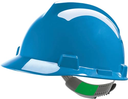 MSA V-Gard Bauhelm - unbelüfteter, robuster Schutzhelm für Elektriker und für die Arbeit in BAU & Industrie - EN 397 - Blau von MSA