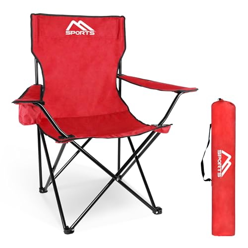 MSPORTS Campingstuhl Premium inkl. Tragetasche in Rot Anglerstuhl Faltstuhl Klappstuhl mit Armlehne und Getränkehalter praktisch robust leicht MSPORTS Campingstuhl Premium inkl. Tragetasche in Rot Anglerstuhl Faltstuhl Klappstuhl mit Armlehne und Getränkehalter praktisch robust leicht von MSPORTS