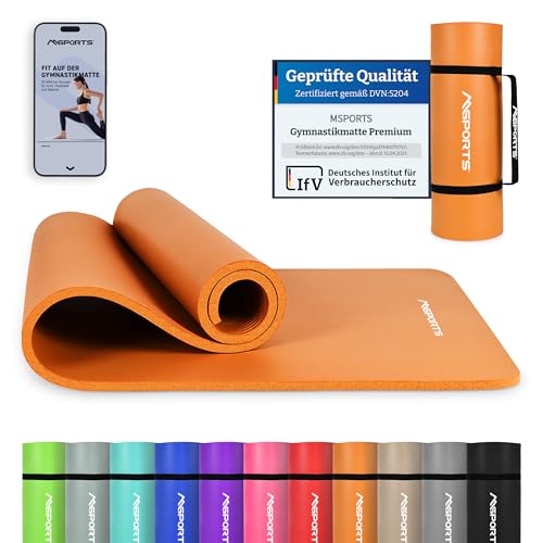 MSPORTS Gymnastikmatte Premium inkl. Tragegurt + Übungsposter + Workout App I Hautfreundliche Fitnessmatte 190 x 100 x 1,5 cm - Pumpkin Orange - Phthalatfreie Yogamatte MSPORTS Gymnastikmatte Premium inkl. Tragegurt + Übungsposter + Workout App I Hautfreundliche Fitnessmatte 190 x 100 x 1,5 cm - Pumpkin Orange - Phthalatfreie Yogamatte von MSPORTS