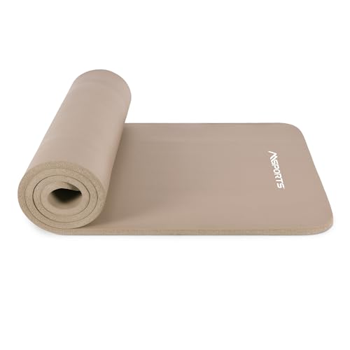 MSPORTS Gymnastikmatte Studio 183 x 61 x 1,5 cm Beige + Übungsposter und Tragegurte | Hautfreundliche - Phthalatfreie Fitnessmatte - sehr weich | Yogamatte MSPORTS Gymnastikmatte Studio 183 x 61 x 1,5 cm Beige + Übungsposter und Tragegurte | Hautfreundliche - Phthalatfreie Fitnessmatte - sehr weich | Yogamatte von MSPORTS