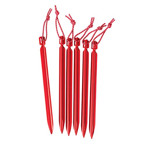 MSR Unisex-Erwachsene Groundhog Zeltpfahl-Set Zeltheringe, Rot, Mini-6-Inch MSR Unisex-Erwachsene Groundhog Zeltpfahl-Set Zeltheringe, Rot, Mini-6-Inch von MSR