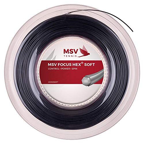 MSV Focus-HEX Soft, Tennissaite, 200 m , 1,20 mm , schwarz von MSV