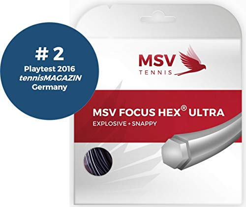 MSV Focus HEX Ultra Tennissaiten-Set, 1,20 Gauge, Schwarz MSV Focus HEX Ultra Tennissaiten-Set, 1,20 Gauge, Schwarz von MSV