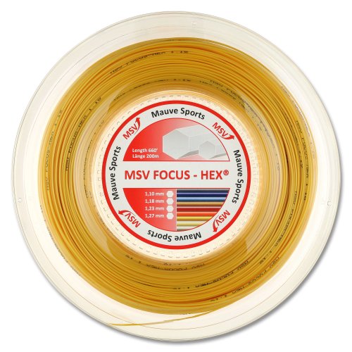 MSV Unisex – Erwachsene Focus-Hex Tennis-Saite, gelb, 1.18 mm MSV Unisex – Erwachsene Focus-Hex Tennis-Saite, gelb, 1.18 mm von MSV