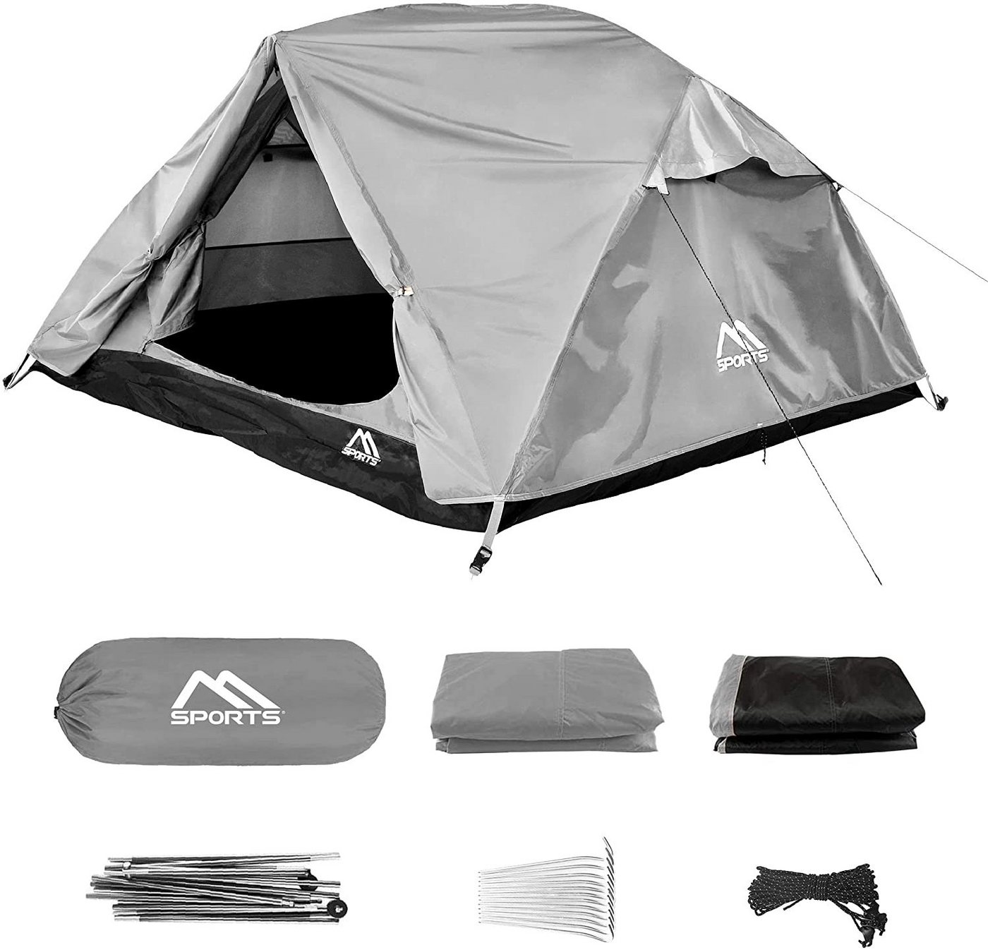 MSports® Igluzelt Campingzelt Ultraleicht Zelt für 3 Personen Würfelzelt Wasserdicht Winddicht Kuppelzelt Zelt von MSports®