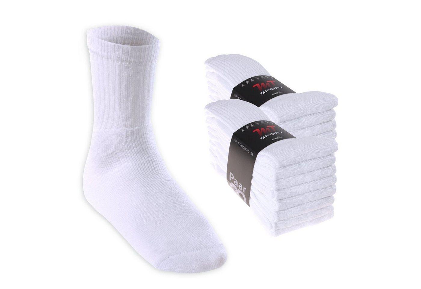 MT Tennissocken 8 Paar, 16 Paar Tennissocken für Damen & Herren von MT