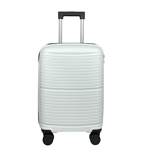 MY TRAVEL BAG Hartschalen-Koffer Trolley Reisekoffer (Handgepäck-Mittel-Groß-Set) 4 Doppelrollen (Weiß, Großer Koffer (75cm)) von MY TRAVEL BAG