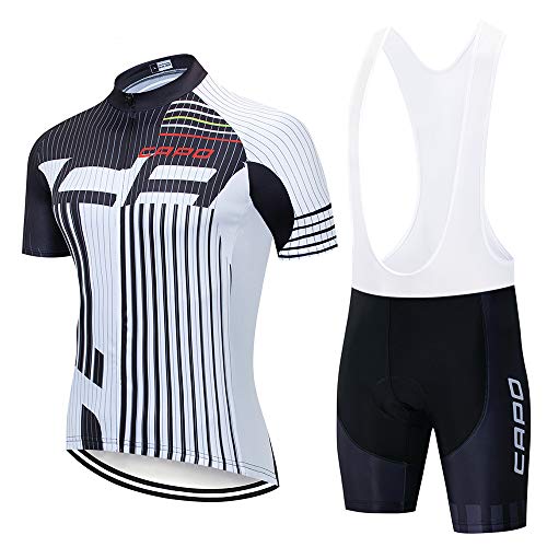 MTBHW Radtrikot Set Herren Trikot Kurzarm und Radhose Set mit 3D Gel Sitzpolster Schnelltrocknend Atmungsaktiv von MTBHW