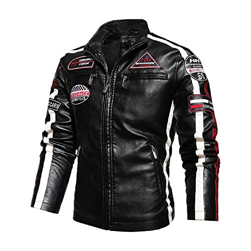 Motorradjacke Motorradschutz CE Aproved Herren Leder Street Motorrad Rennanzug PU Jacke Plus Velvet A,L Motorradjacke Motorradschutz CE Aproved Herren Leder Street Motorrad Rennanzug PU Jacke Plus Velvet A,L von MTTKTTBD