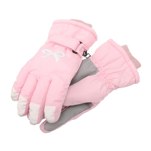 MUCKLILY 1 Paar Winterhandschuhe damenhandschuhe herrenhandschuhe Skihandschuhe thermohandschuhe Winter Sporthandschuhe Schneehandschuhe Fahrradhandschuhe Jagdhandschuhe Korallenvlies Rosa von MUCKLILY