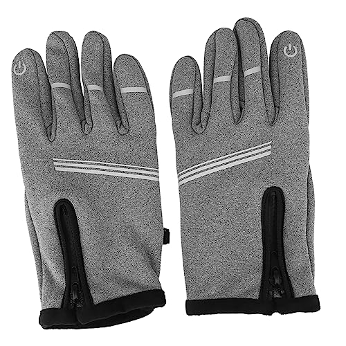 MUCKLILY Reflektierende Vollfingerhandschuhe Zum Radfahren Herren-motorradhandschuhe - rutschfeste Outdoor-reithandschuhe Warme Handschuhe Polarfleece Ergonomische Teleskopfinger Größe: XXL von MUCKLILY