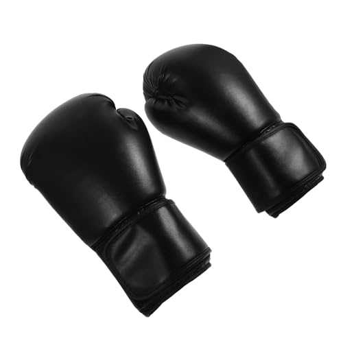 1 Paar Boxhandschuhe für Erwachsene Boxing Boxe Boxtraining Ausrüstung Sparringhandschuhe Boxhandschuhe und Pads Boxhandschuhe Taschenhandschuhe Boxausrüstung Pu Black MUELODSIC von MUELODSIC