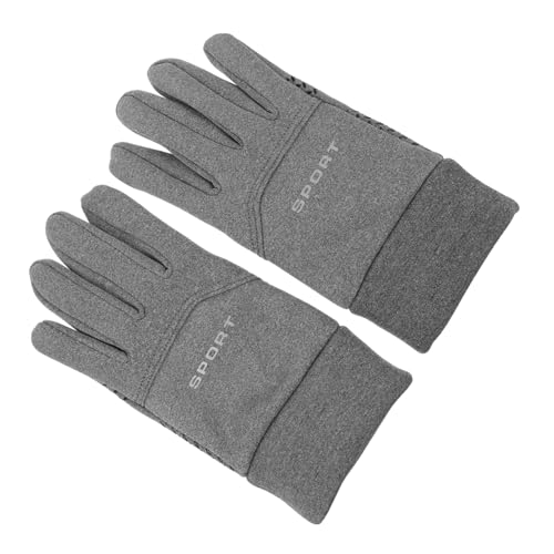 MUELODSIC 1 Paar Radsporthandschuhe fingerlos Fitness Halbfinger-Handschuhe Handschuhe Männer Vlies Roller Handschuhe für Männer bei kaltem Wetter warme Handschuhe für männer Polyester Grey von MUELODSIC