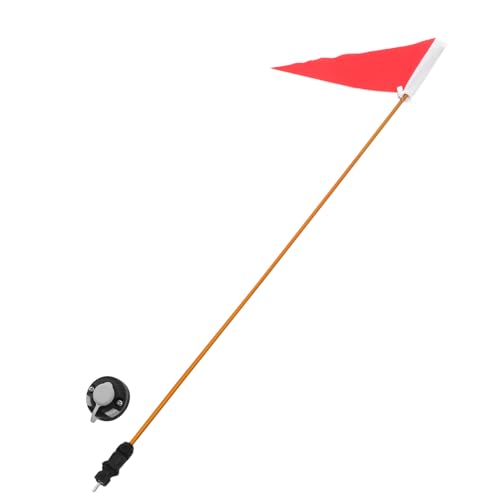 MUELODSIC 1 Satz Kajak-flaggenschienen-montageset Kajak-sichtbarkeitsflagge Signal Wassersport-sicherheitsflagge Bootfahren Stecker Stoßstangen Orangefarbene Bootsflagge Mit Mast Polyester von MUELODSIC