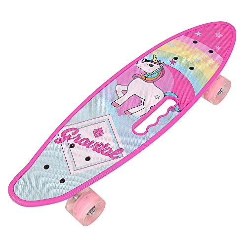 MUL-BOUTIQUE Leises Kinder-Skateboard, Einhorn-Motiv, mit beleuchteten PU-Rollen, für Anfänger, geeignet für Mädchen ab 6 Jahren MUL-BOUTIQUE Leises Kinder-Skateboard, Einhorn-Motiv, mit beleuchteten PU-Rollen, für Anfänger, geeignet für Mädchen ab 6 Jahren von MUL-BOUTIQUE