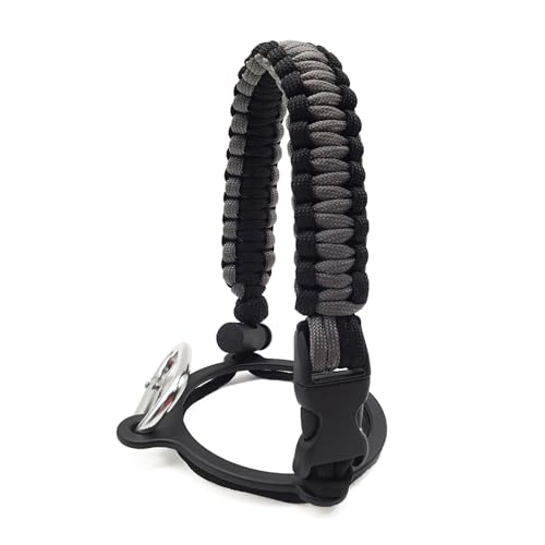 MULAIDI Wasserflaschengurt, Paracord-Griff mit Sicherheitsschnur, Paracord-Griff, Karabiner, Wasserflaschengriff, Gurt für Outdoor-Wasserflaschengriffschnur von MULAIDI