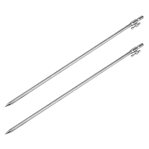 MULOUTSPO 2Stück 50-100cm Erweitern Rostfreier Stahl Angeln Bankstick Einstellbare Karpfen Angeln Bank Stick Angeln Ruten Auflage für Anzeiger von MULOUTSPO