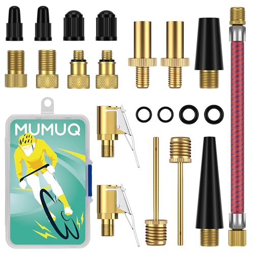Fahrradventil Adapter Set, Französisches Ventil Adapter, Autoventil Hebelstecker, Ventiladapter für Luftpumpe und Kompressor, Fahrradpumpe Adapter für DV AV SV Fahrradventil Adapter Set, Französisches Ventil Adapter, Autoventil Hebelstecker, Ventiladapter für Luftpumpe und Kompressor, Fahrradpumpe Adapter für DV AV SV von MUMUQ