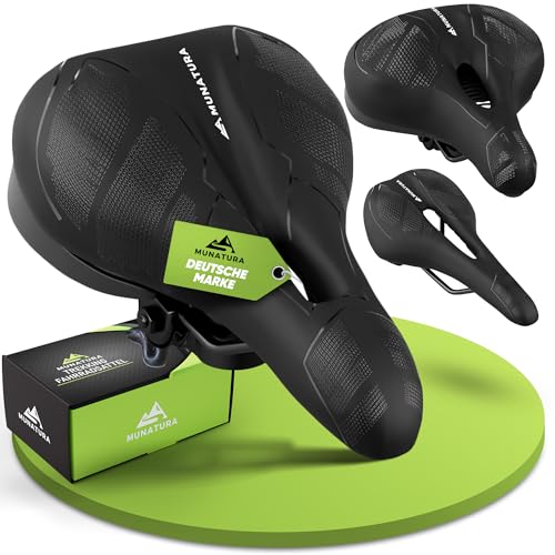 MUNATURA Fahrradsattel mit Memory Foam und Federung – Fahrradsattel Herren bequem – Ergonomischer und Wasserdichter Fahrrad Sattel - Fahrradsattel Damen MUNATURA Fahrradsattel mit Memory Foam und Federung – Fahrradsattel Herren bequem – Ergonomischer und Wasserdichter Fahrrad Sattel - Fahrradsattel Damen von MUNATURA