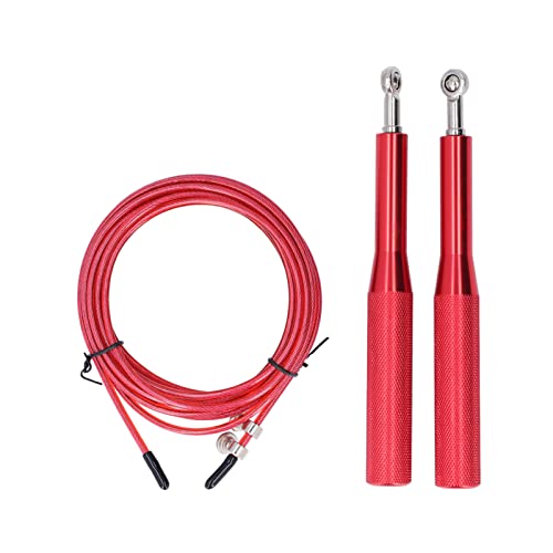 Leichtes Springseil, Springseil, schnelles Springseilkabel für Fitness (Aluminum alloy rose red) von MUNEFE