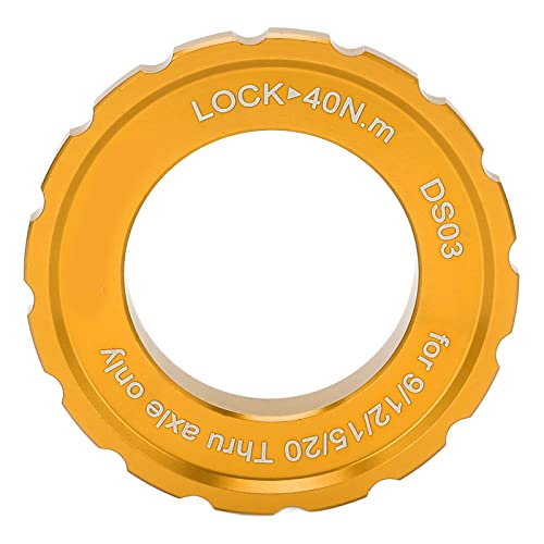 MUNEFE Centerlock-Verschlussring, Centerlock-Ring-Verschluss-Laufwellen-Scheibenrotor-Verschlussring für Fahrrad-Mountain (Gold) von MUNEFE