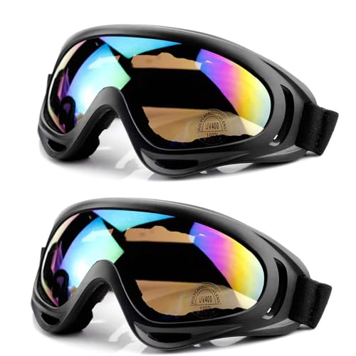 MUSELK 2 PCS Ski Snowboard Brille,Skibrille Anti Fog UV Schutzbrille Motorradbrillen Outdoor Aktivitäten Skifahren Radfahren Snowboard Wandern Augenschutz,Unisex MUSELK 2 PCS Ski Snowboard Brille,Skibrille Anti Fog UV Schutzbrille Motorradbrillen Outdoor Aktivitäten Skifahren Radfahren Snowboard Wandern Augenschutz,Unisex von MUSELK