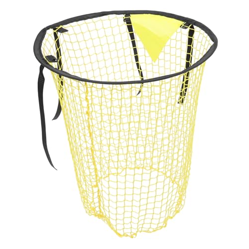 Fußballtornetztasche Goal netzwerke fußballer Football Training Equipment Fußballnetz Pitching-Netz Fußball Netz Mini-Fußball-Mann-Hallenfußballspiel fußball Nylon Yellow MUSISALY von MUSISALY