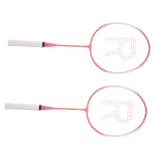 MUSISALY 1 Paar Badmintonschläger Für Kinder Badminton Schläger Outdoor-spielset Für Kinder Badmintonschläger Für Anfänger Cartoon-badmintonschläger Vertikale Jalousienhalterungen Rosa von MUSISALY