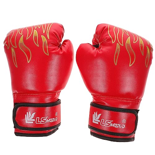 MUSISALY 1 Paar Boxhandschuhe Wrestling-Handschuhe Schwere Taschenhandschuhe Kickbox-trainingshandschuhe Handschuhe Zum Training Muay-Thai-Handschuhe Pu-Handschuhe Guantes De Rot von MUSISALY