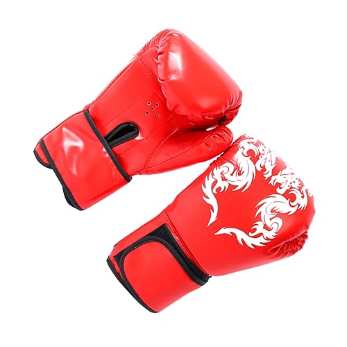 MUSISALY 1 Paar Kampfhandschuhe Boxhandschuhe pädiprotect Box Handschuhe+ sichschutz makramee rot PU-Handschuhe Handschuhe mit ergonomischem Design Wrestling-Handschuhe Boxen+Handschuhe von MUSISALY