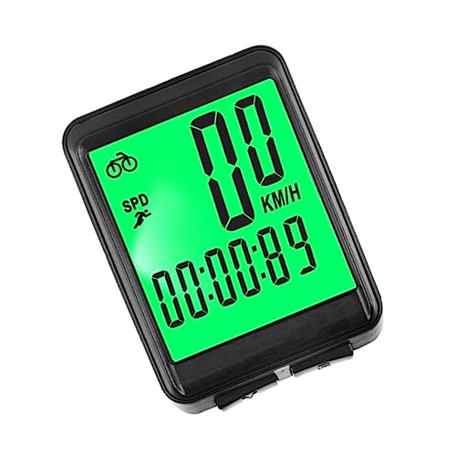 MUSISALY 1 Satz Fahrrad-Tachometer Kabelloser Fahrradcomputer Tragbarer Fahrradtacho Wasserdichter Fahrradcomputer Wiederaufladbarer Fahrradcomputer Fahrrad Tacho Light Green Plastik von MUSISALY